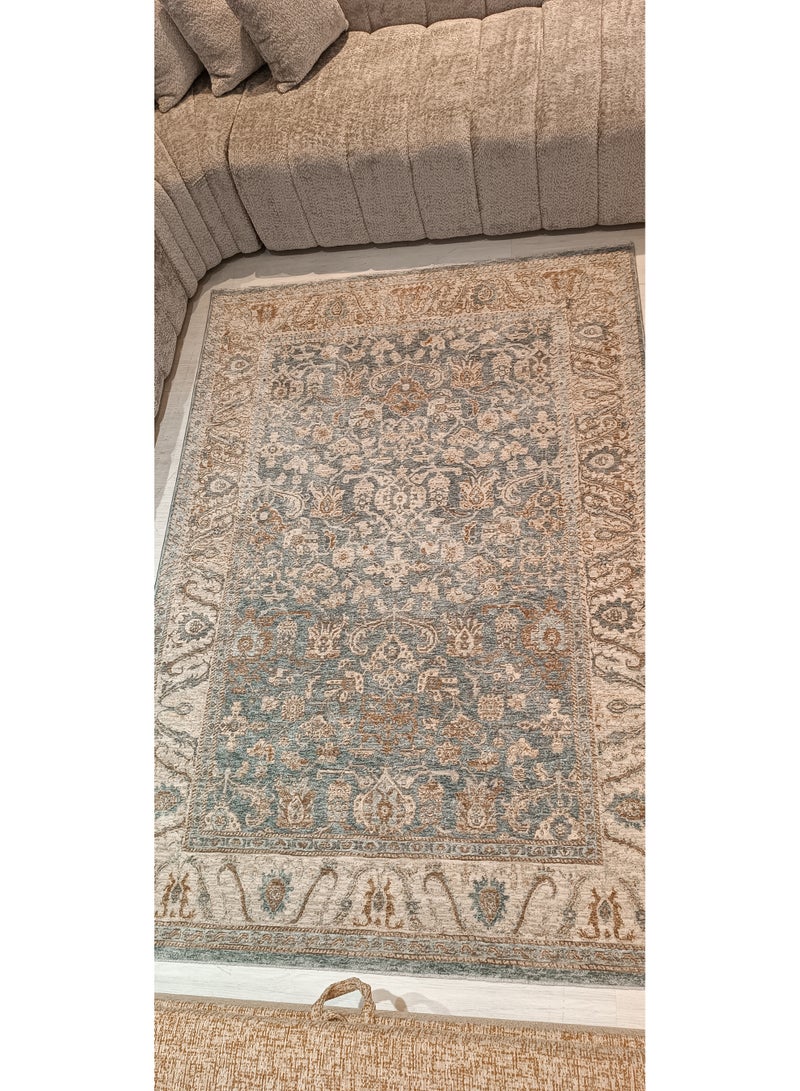 Belum A859A Navy Area Rug 150x220 cm – Turkish Traditional Pattern Carpet – Made in Turkey - Image 3